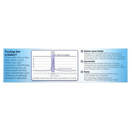 Clearblue Easy Ovulation Kit, 10 Ovulation Tests, 1 Pregnancy Test / 2 Pack
