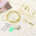 thumbnail image 4 of Wall Hanging Photo Display Cable Wire Rod with 10 Heart Clips, 5Ft Hanging Picture Frames Collage Gold, 4 of 6