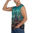 thumbnail image 3 of Fotbe Men's Colorful Rainbow Glitter Print Men's Sleeveless Muscle Tank Tops Casual T-Shirts for Gym Workout Beach-X-Large, 3 of 8