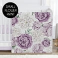 thumbnail image 3 of Sweet Jojo Designs Peony Floral Garden Purple Ivory 4 Piece Crib Bedding Set, 3 of 6