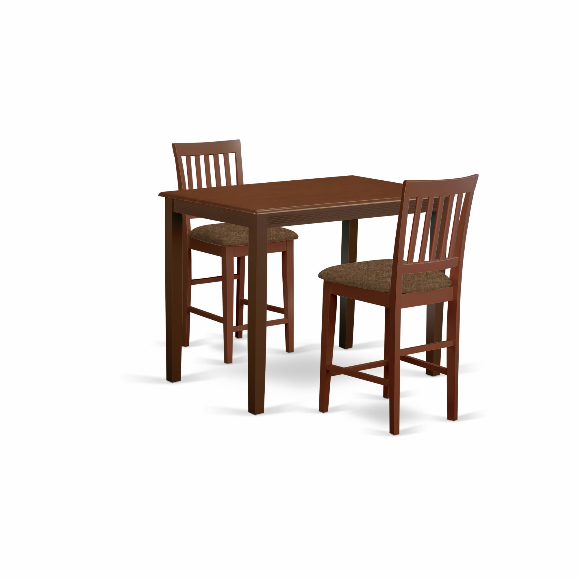 Yavn3 Mah C 3 Pc Counter Height Dining Set High Top Table And 2 Kitchen Dining Chairs Walmart Com Walmart Com