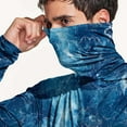 thumbnail image 7 of Dagegui Camo Sun Shirt for Men Quick Dry Breathable UV Protection Hoodie UPF 50+ Long Sleeve Outdoor Walking Hiking Tops Blue M, 7 of 7