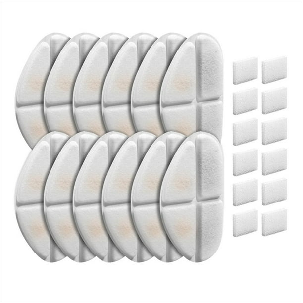 Filtros y Esponjas de Bomba para Bebederos de 7 L/1,8 Galones para Perros y Gatos. Reemplazo de Filtro 12+12.