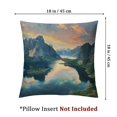 thumbnail image 4 of nygtbtfer  Landscape Throw Pillow Cushion Cover Pack of 2, Reinebringen at Lofoten Islands in Norway Summer Sunrise Rocky Coastline, Zippered Double-Side Digital Print Decor,  Blue Green Coral White, 4 of 7