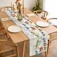 thumbnail image 3 of Beige Childlike Fun Table Runner - 36 Inch Long Abstract Modern City Car Silhouette Cotton and Linen Blended Dress Scarves Farmhouse Table Runner for Kitchen Dining, Coffee Table, 13" x 36", 3 of 8