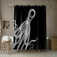 thumbnail image 4 of Creative Products Octopus Shower Curtain - Black on White, 4 of 7