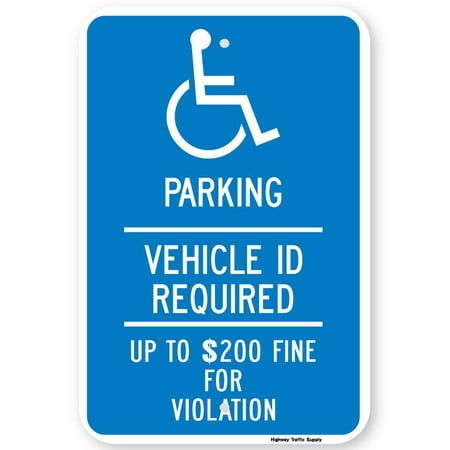 Highway Traffic Supply Handicapped Parking Vehicle ID Required