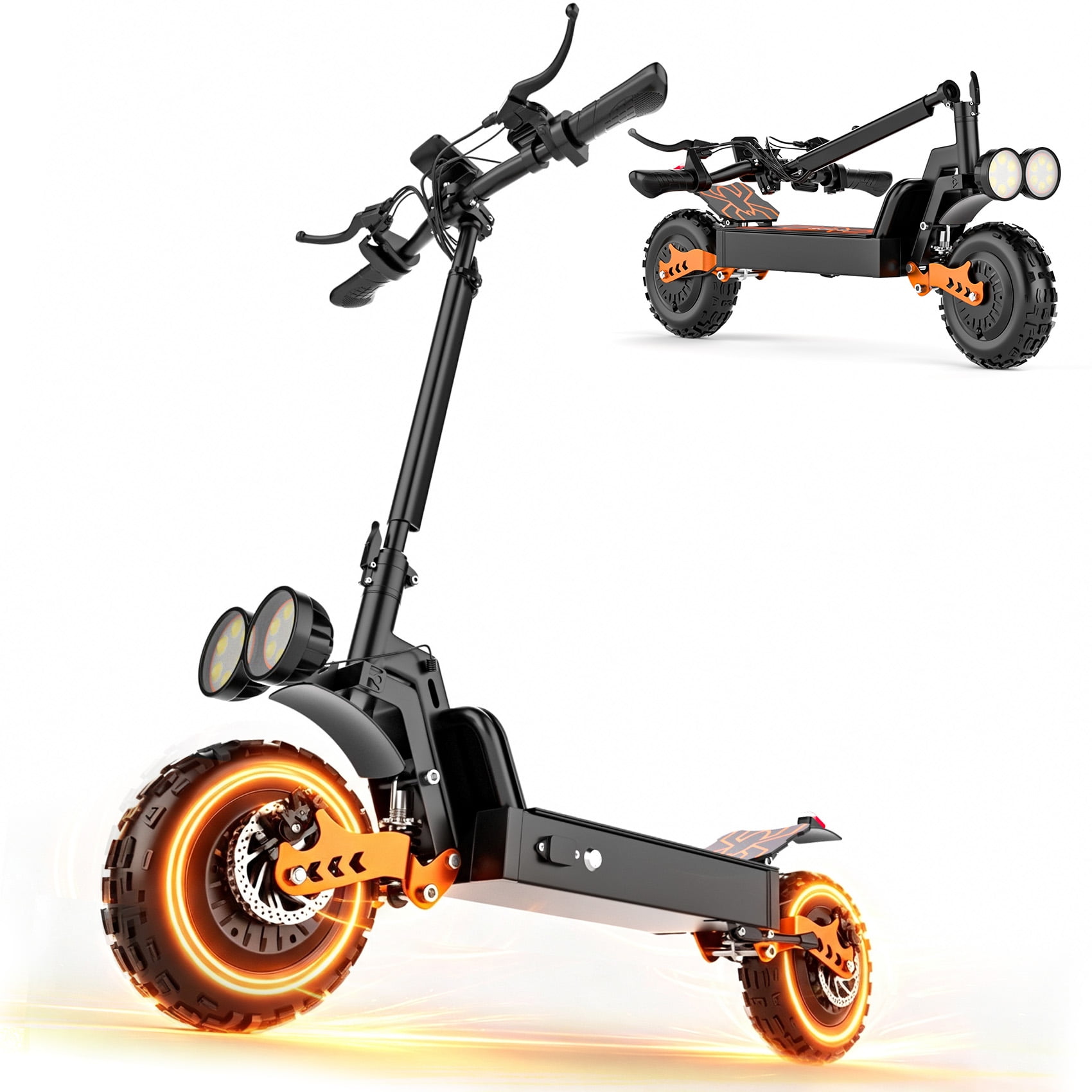 Pikabike 3000W Peak Off Road Electric Scooter for Adults, 5 Speed Modes, 75 Miles Range, 11" All Terrain Tires NFC Unlock, Foldable Off-Road E-Scooter, Dual Suspension, UL2272 Certified