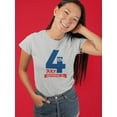 thumbnail image 2 of July 4Th! Shaped T-Shirt Women -Image by Shutterstock, Female 3X-Large, 2 of 4