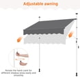 thumbnail image 3 of Manual able Awning, 78x118 Inch Outdoor Sunshade Shelter, No Drill Patio Door Window Cover, Adjustable Angle & Height, Gray, 3 of 6