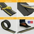 thumbnail image 2 of D-Line Black/Yellow Floor Cable Protector, 1.18x0.39in Cord Cavity, 30ft Length, 2 of 6