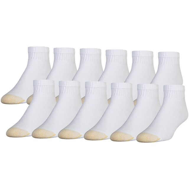 Calcetines GOLDTOE 656P de algodón, tobilleros deportivos, 12 pares, talla grande