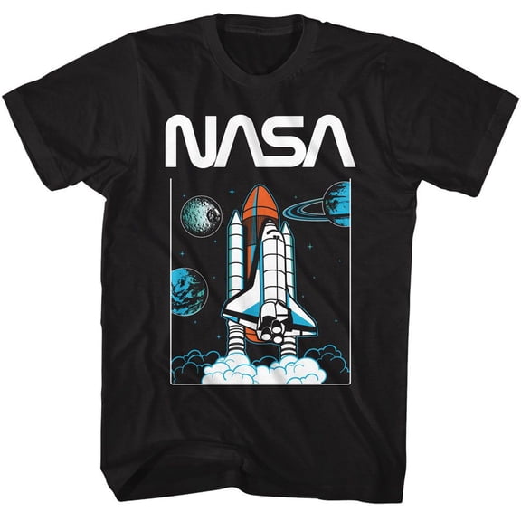NASA Planets Black Adult T-Shirt