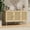 Wood Color, variant on Huisuilinss Rattan Buffet Cabinet With Storage,Sideboard Cabinet,Farmhouse Coffee Bar Cabinet,Accent Cabinet Console Table With 3 Doors,Adjustable Shelves For Kitchen Dining Room Entryway Hallway