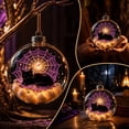 thumbnail image 6 of Halloween Decorations, Clear Diorama Ball Black Cat & Spider Web, Halloween Christmas Tree Decor, Spooky Nightstand Accent & Festive Holiday Gift, 6 of 8