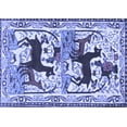 thumbnail image 1 of Ahgly Company Machine Washable Indoor Rectangle Persian Blue Traditional Area Rugs, 2' x 3', 1 of 4