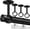 Black, variant on EP Ceiling Mount Curtain Rod Bracket Silver Heavy Duty Curtain Rod Holders, Stainless Steel, Ceiling Curtain Rods Hooks Hangers for 1 1/4 Inch Drape Pole, 2 Pack