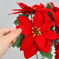 thumbnail image 5 of Luoshdecor Christmas Decorations Artificial Poinsettia Bouquet,Indoor & Outdoor Decor for Home Porch Garden,Ideal Gift for Women, 5 of 8