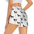 thumbnail image 3 of Sigee Dachshund Dog for Women's Athletic Shorts High Waisted Running Shorts Pocket Sporty Short Gym Elastic Workout ShortsX-Large, 3 of 9