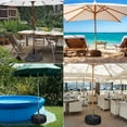 thumbnail image 2 of 18”Patio Umbrella Base Weight Bag, Round Weights for Outdoor Umbrella Stand, Waterproof Sand Bags with Durable Side Handle for Garden, Beach, 2 of 9