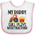 thumbnail image 3 of Inktastic Farming Daddy Plays with Tractors Boys or Girls Baby Bib, 3 of 4