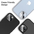 thumbnail image 2 of Camera Lens Protector for iPhone 14 / iPhone 14 Plus - Tempered Glass, Full Coverage, Anti-Scratch, Pack of 2, 2 of 5