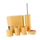 thumbnail image 5 of Juego de 6 accesorios de baño, jabonera decorativa de moda, soporte para cepillo de dientes Amarillo, 5 of 9