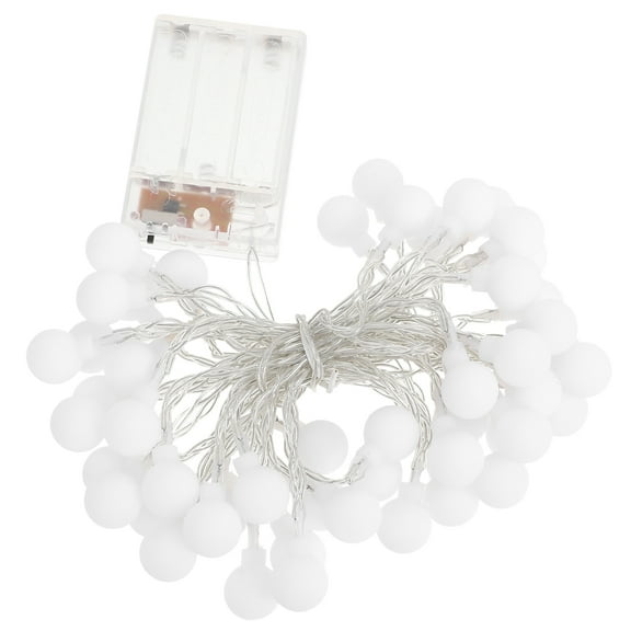 OUNONA Round Light White LED Decorative String Lights for Cozy Home, Indoor Outdoor, Christmas and Holiday Decor