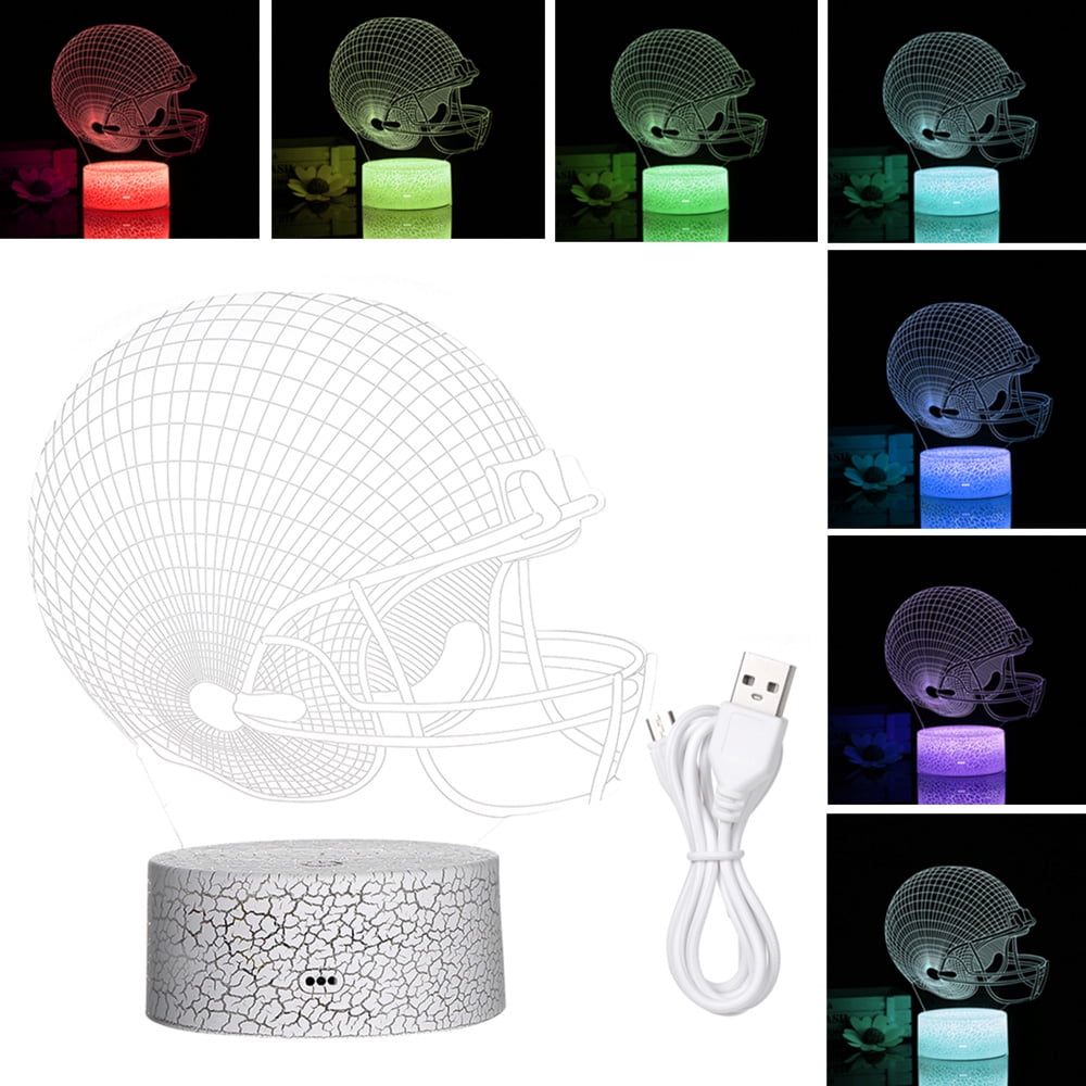 Details about   Custom 3D Illusion LED Night Light Lamps 7 Changing Colours Free USB Plug Inc. 