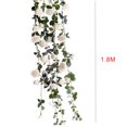 thumbnail image 4 of 1.8 m Vides de rosas artificiales Flores de seda falsas Guirnaldas Colgando Rosa Telón de fondo de boda Oficina en casa Decoración de arco Yuarrent HA1071-02B, 4 of 6