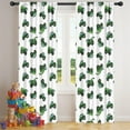 thumbnail image 5 of Blackout Kids Curtains,Cartoon Tractors Green White Pattern Childrens Insulated Curtains Set Of 2,Bedroom Essentials,Toddler Room Decor 42"x84", 5 of 5