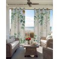 thumbnail image 6 of Green Eucalyptus Leaves Kitchen Curtains Spring Daily Flowers Plants Beige Cafe Short Curtains for Bathroom Blackout Window Curtain Small Window Treatment Drapes for Bedroom Living Room 52"x45"x2, 6 of 9