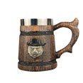 thumbnail image 1 of Taza de café de cerámica con forma de barril de madera, 580 ml, 1 of 1