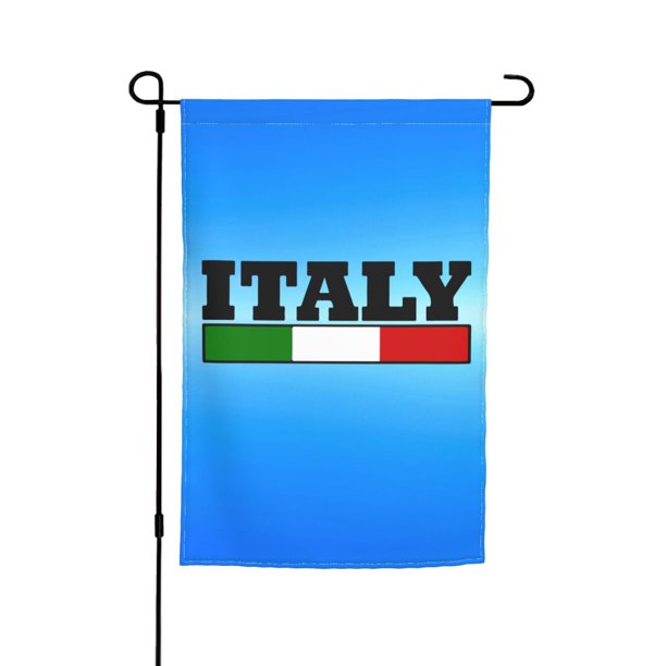 Bandera de Italia para jardín, 30 x 45 cm, doble cara, para exteriores, decoración de interiores y estilo rústico.