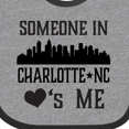 thumbnail image 4 of Inktastic Charlotte North Carolina Someone Loves Me Boys or Girls Baby Bib, 4 of 4