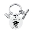 thumbnail image 1 of Visland Porte-Clés de Graduation Classe de 2025 en Acier Inoxydable Gravé Message Inspirant Cadeau de Graduation, 1 of 8