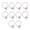 B, variant on 10Pcs Hair Rope Super Elastic Soft Fabric Heart-Shaped Hair Ties Holiday Hair Decorations DIY Hairstyle Accessories