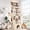 Beige, variant on Globlazer 74" Symmetrical Cat Tree, Multi-Level Large Cat Tower with Scratching Post & Condo for Indoor Cats, Dark Grey