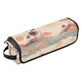 thumbnail image 2 of Hair Tool Organizer Bag with Heat Resistant Mat Removable Travel Storage Case for Hot Air Brushes Curling Irons Pastel Peach Flamingos, 2 of 8