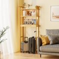 thumbnail image 6 of LUVODI 3-Tier Firm Bamboo High Over Toilet Shelf Rack Bathroom Laundry Organizer Storage Shelf Rack, 6 of 11