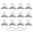 thumbnail image 1 of Uxcell 24 Pack Metal Box Corner Protectors 1"x1" Corner Decorative, Silver Tone, 1 of 5