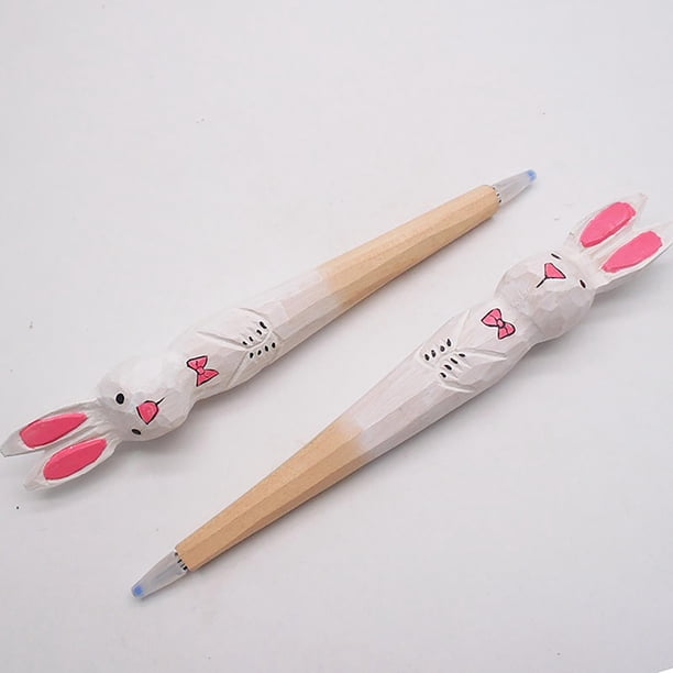 Oficina y papelería, Accesorios de escritorio, Material de oficina, Bolígrafo de madera tallado, Papelería, Bolígrafo tecnológico de madera, 10 ml, Bolígrafo animal