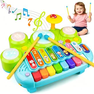 Melissa & Doug Deluxe Band Set With Wooden Musical Instruments and