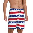 thumbnail image 2 of Fotbe American Patriotic Stars And Stripes Pantalones Cortos de Pijama para Hombre, Ropa de Dormir, Pantalones de Pijama Cortos para Hombre-X-Large, 2 of 6