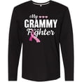 thumbnail image 3 of Inktastic Breast Cancer Awareness My Grammy is a Fighter Long Sleeve T-Shirt, 3 of 5