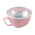 thumbnail image 2 of Yannianjz under $5 Bowls Solid Stainless Steel Noodle Bowl With Handle Food Container Rice Bowl Soup Bowls Instant Noodle Bowl With Lid, 2 of 9