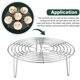 thumbnail image 3 of Rejilla de cocina redonda, rejilla para vaporizador de acero inoxidable, rejilla para asar, rejilla para enlatar, rejilla de refrigeración para hornear, enlatar y cocinar, 3 of 5