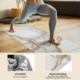 thumbnail image 4 of White Marble Gold Line Pattern Hot Yoga Mat Towel Non Slip for Hot Yoga - Quick-Drying Yoga Mat Cover with 4 Corner Pockets with Travel Bag - Hot Yoga Towel Non Slip 70"x26", 4 of 6