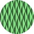 thumbnail image 1 of Ahgly Company Indoor Round Abstract Emerald Green Modern Area Rugs, 7' Round, 1 of 4