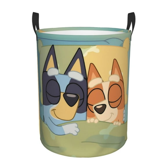 Johaoi Bluey Pattern Round Large Laundry Basket -Storage Basket - Toy Storage Basket, Perfect as Hamper, Kids Room Storage, and Toy Containment-